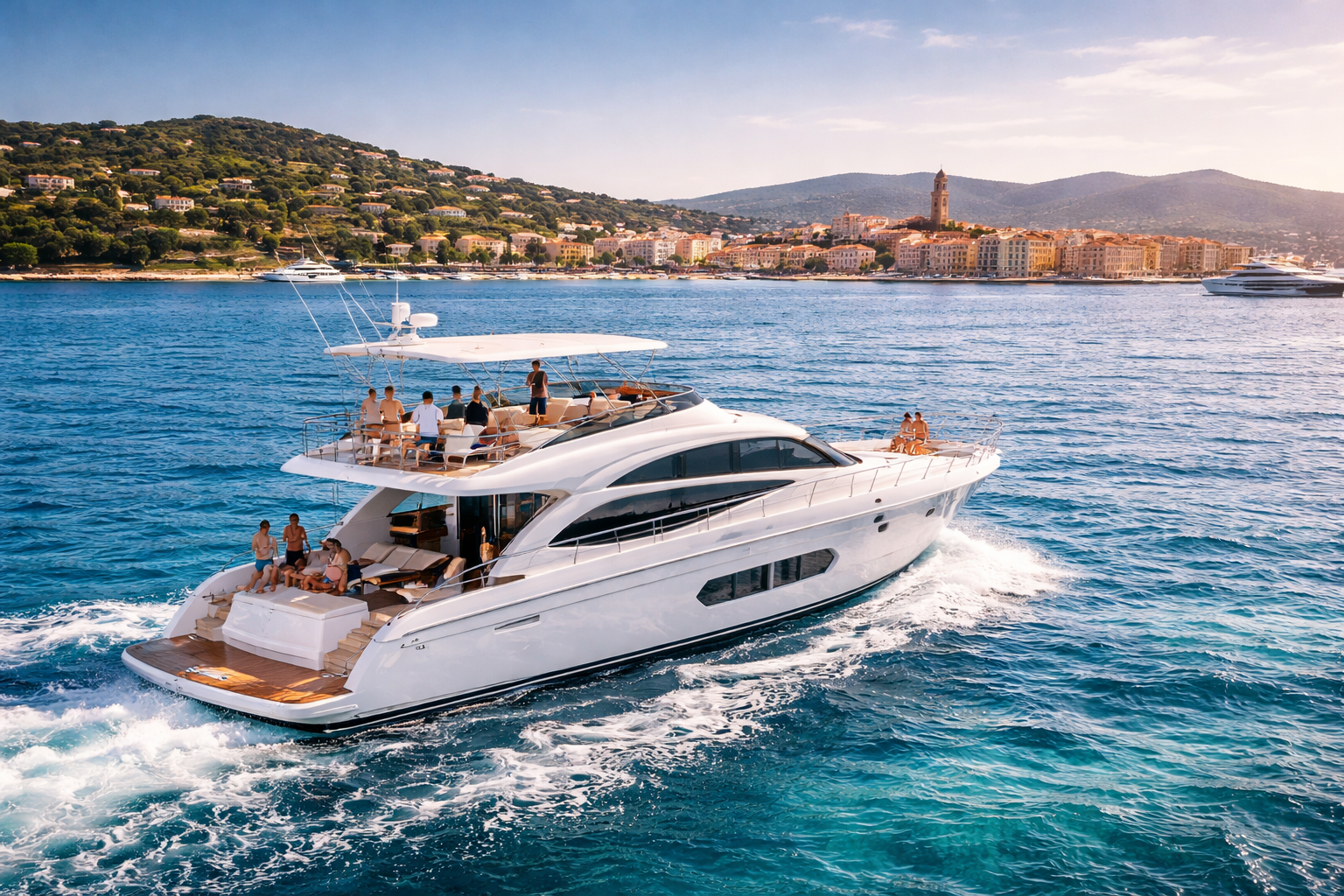 boat tours St Tropez luxury yacht coastal tour French Riviera